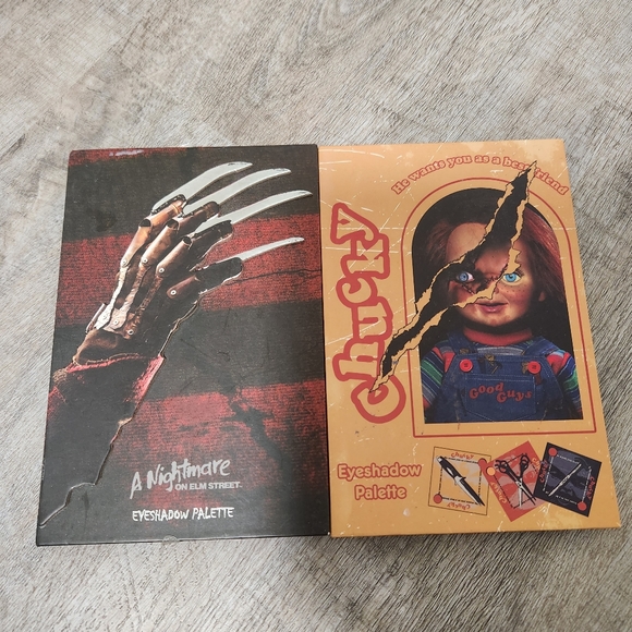 2 Pack Horror Film Eyeshadow Palettes Chucky & A Nightmare On Elm Street