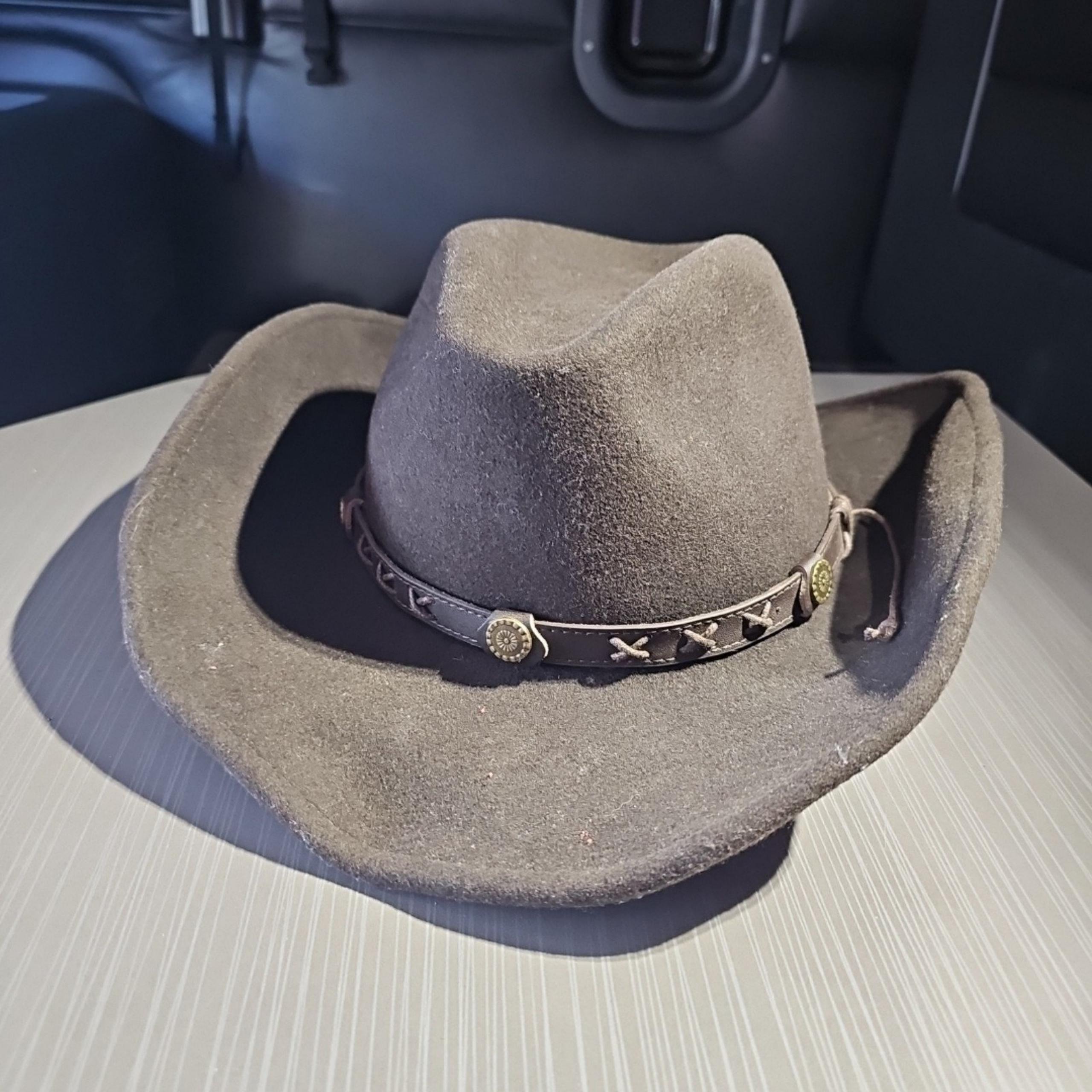 Twister Dakota Crushable Brown Felt Wool Cowboy Hat Men's Large Great Pre-Owned