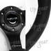 Black Leather 6-Holes 3-Spoke NRG 330MM RST-033BK-R 13 Steering Wheel