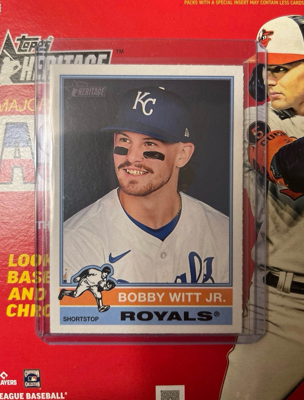 2025 Topps Heritage Cartoon Image Variation Bobby Witt Jr. (#92) Royals SP
