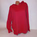Victoria Secret PINK Hoodie Sweater Sweat Shirt XL Red Solid Oversized Loose Fit