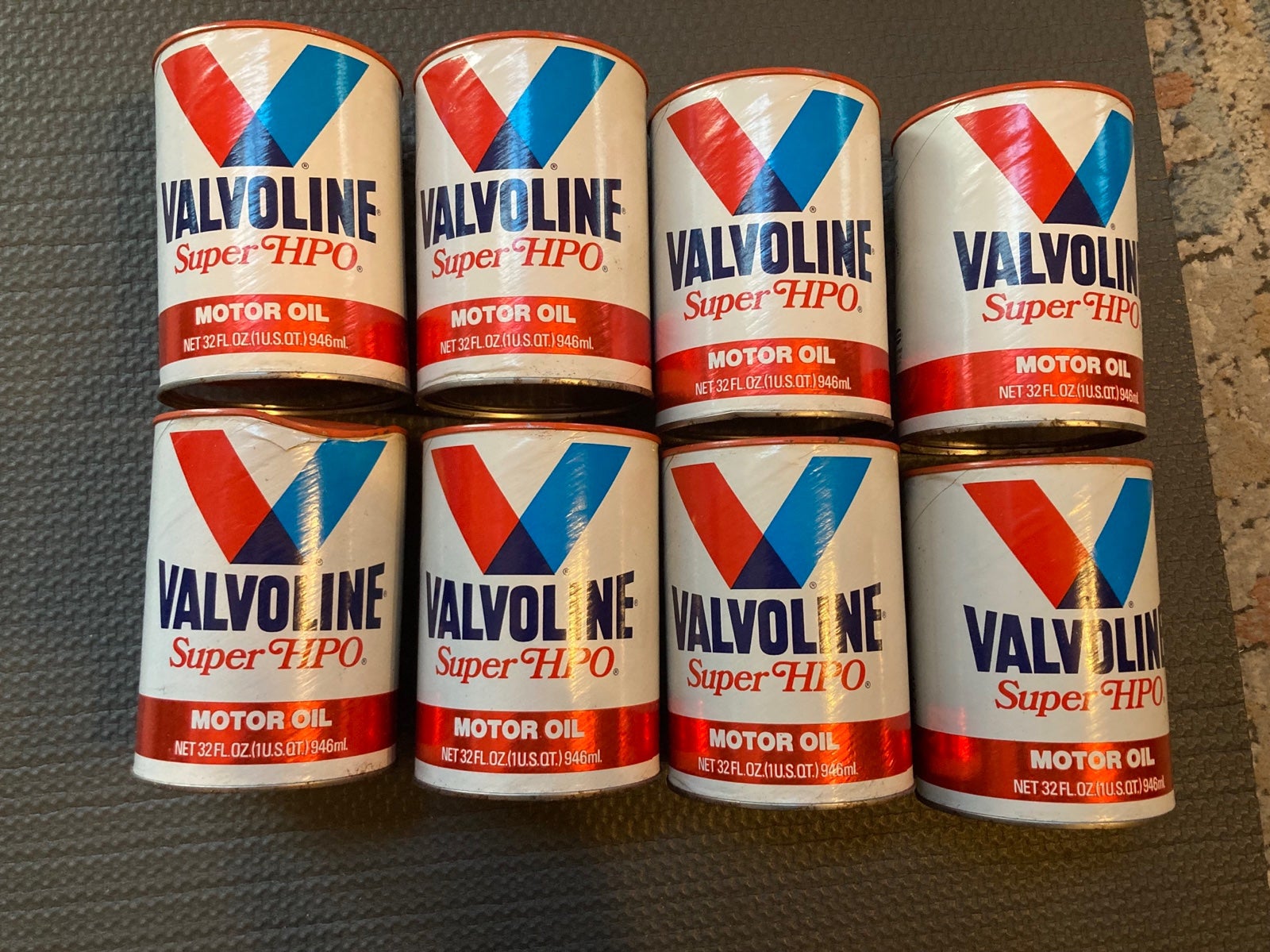 8 New Valvoline Cardboard Vintage Oil Cans