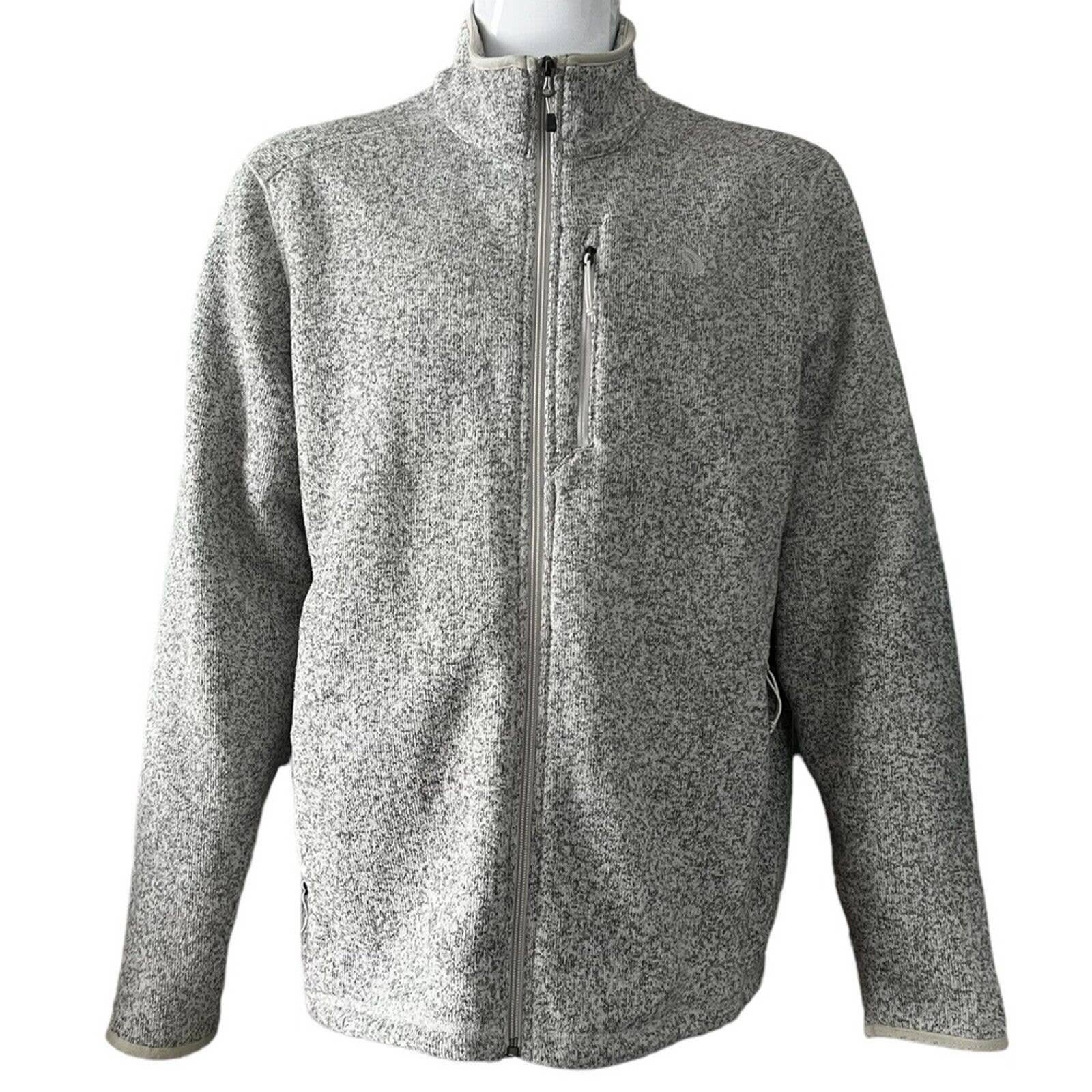 The North Face Jacket Men Size XL Fleece Full Zip Heather Grey Jacket