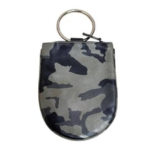 Kim White Women's Round Chain Camouflage Gray Coin Purse
