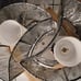 Black Semi Flush Mount with 2 Lights, Mini Style Chandeliers Modern Ceiling Ligh