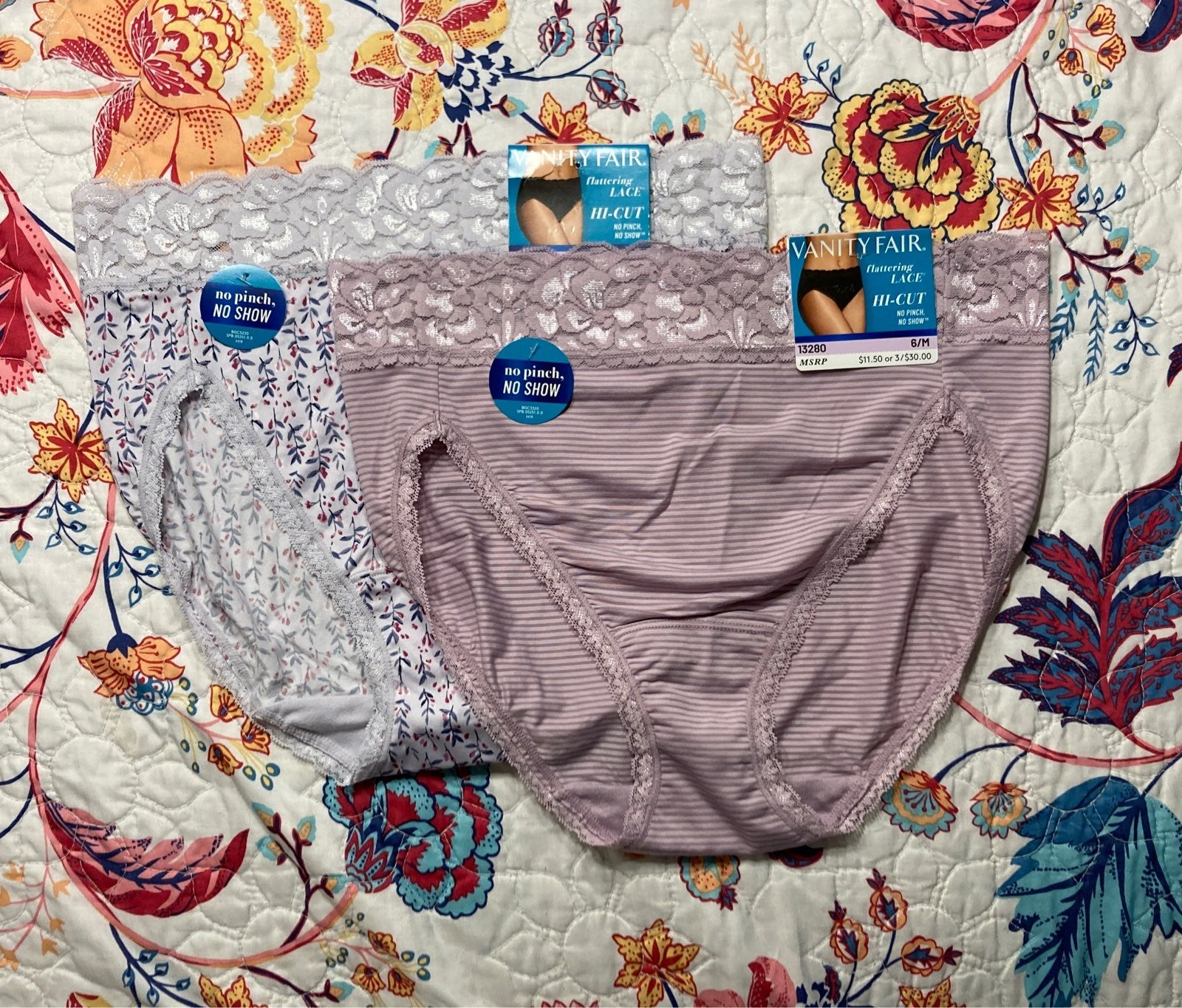 Details about Vanity Fair 3 Pair Flattering Lace Brief,Panty,Underwear 6/M Mixed Lot 13281 NWT Details about Vanity Fair 3 Pair Flattering Lace Brief,Panty,Underwear 6/M Mixed Lot 13281 NWT