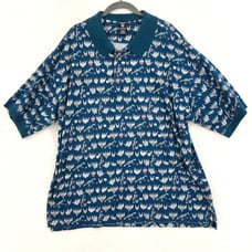 90s Warner Bros Mens XL Blue Polo Shirt Bugs Bunny Bowling 3 Button Short Sleeve