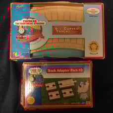 New in box, track adapter pack #3 and curved 6 1/2 clickity-clack track