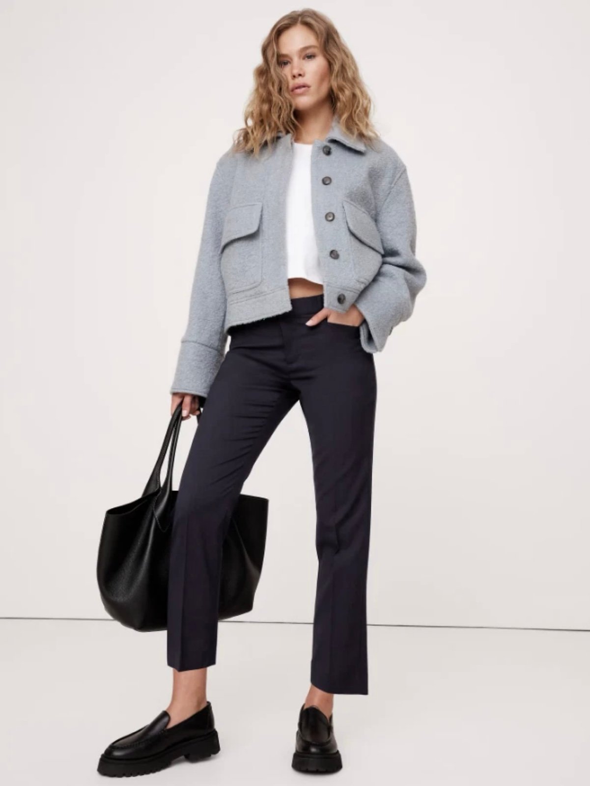 Banana Republic Siena Slim Italian Wool Ankle Pant Size 14L 14 long