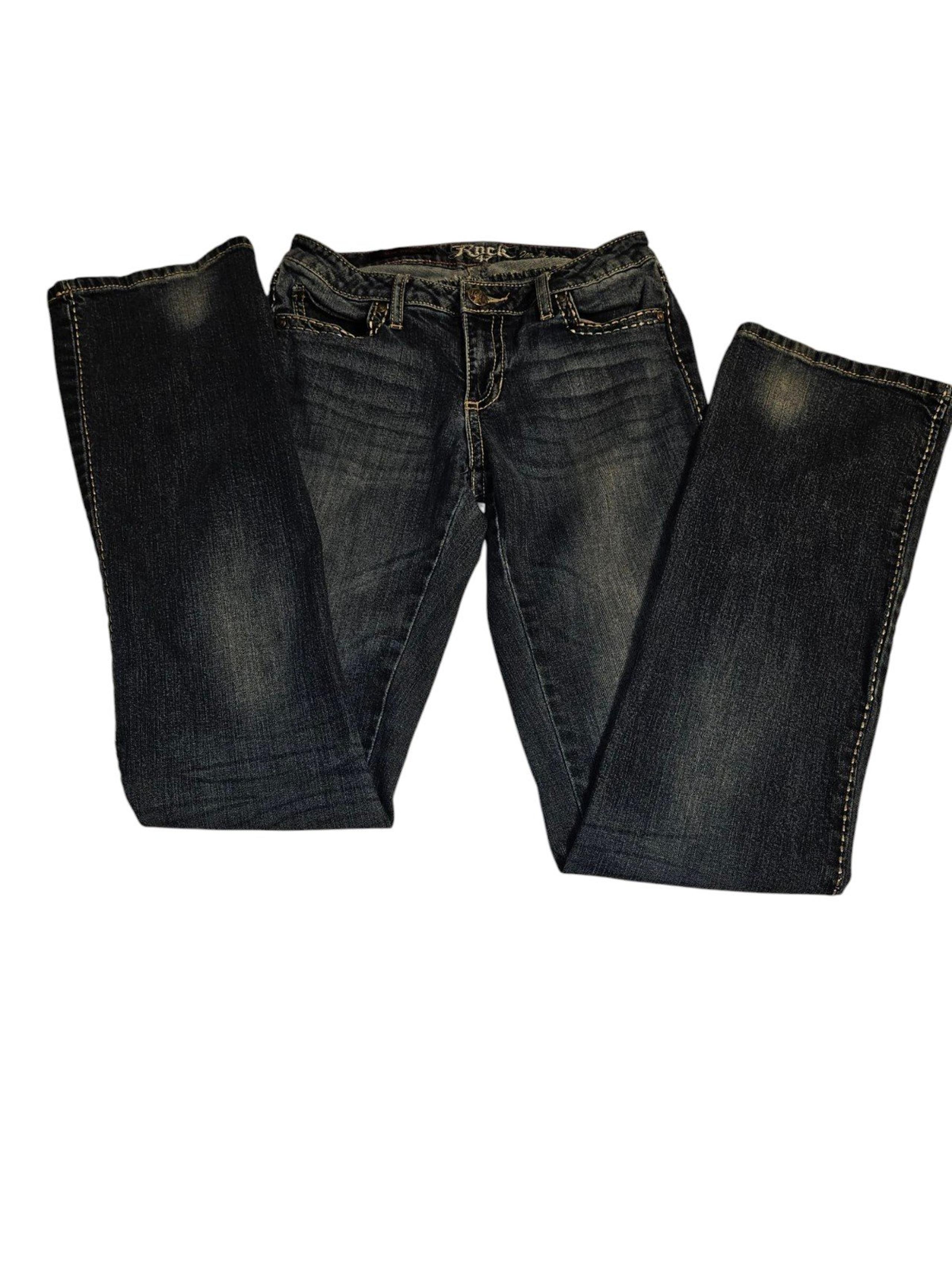 Women's Rock 47 by Wrangler Jeans Size 5/6 X 36 Low Rise.