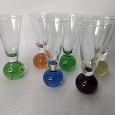 MCM ball bottom glasses, set of six