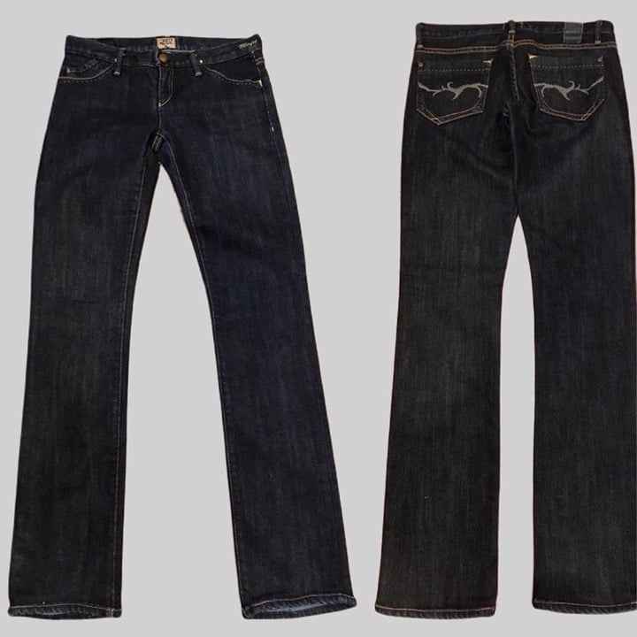 GOLDSIGN Vintage Original Early 00s Low Rise straight leg dark denim jeans