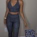 Buffbunny legacy set in black bossy print