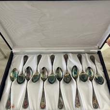 Set of silver spoons