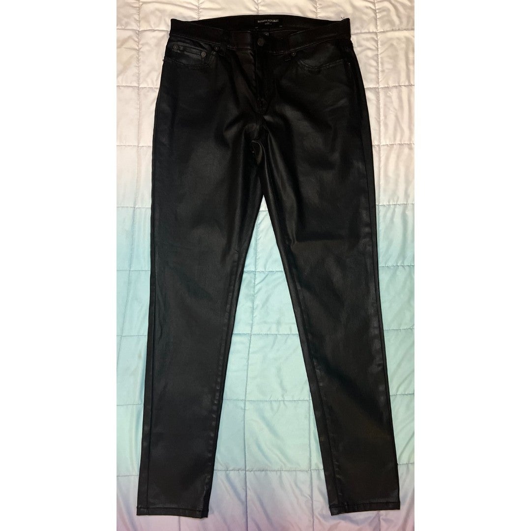 Banana Republic Faux Black Leather Pants Size 4