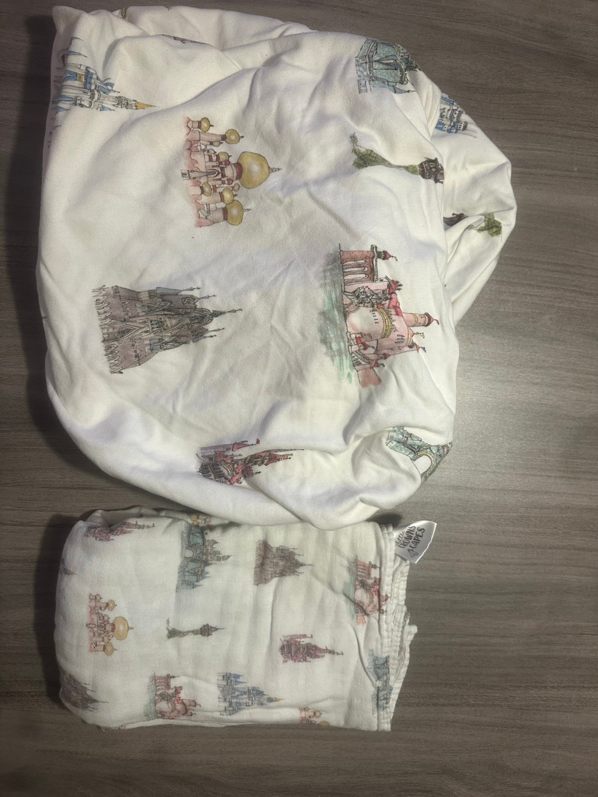 Little Crowns and Capes Castles Crib sheet & Swaddle Bundle