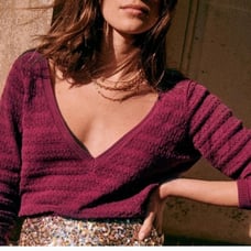 Nwt! Sezane Greta jumper sweater plum