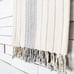 URBAN86 Super Soft Gray/Cream 100% Cotton Throw Blanket