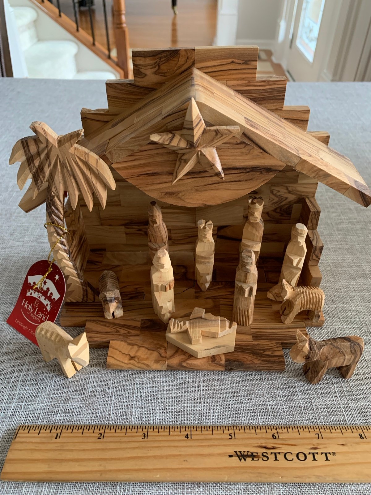 Nativity Musical Creche Bethlehem Olive Wood Holy Land Imports 12 Pc Nativity