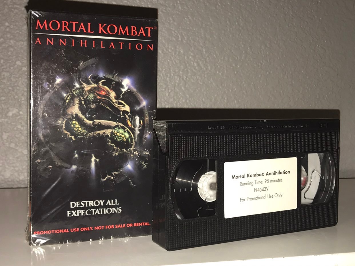 Rare Mortal Kombat Annihilation Demo Promo Screener Vhs Tape