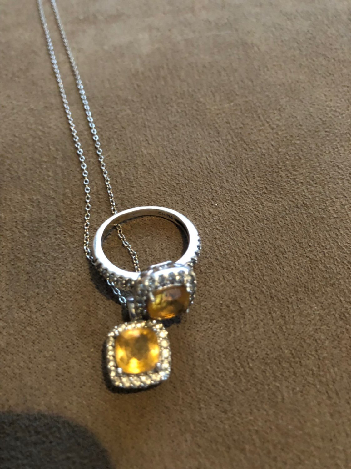 Topaz Ring And Necklace