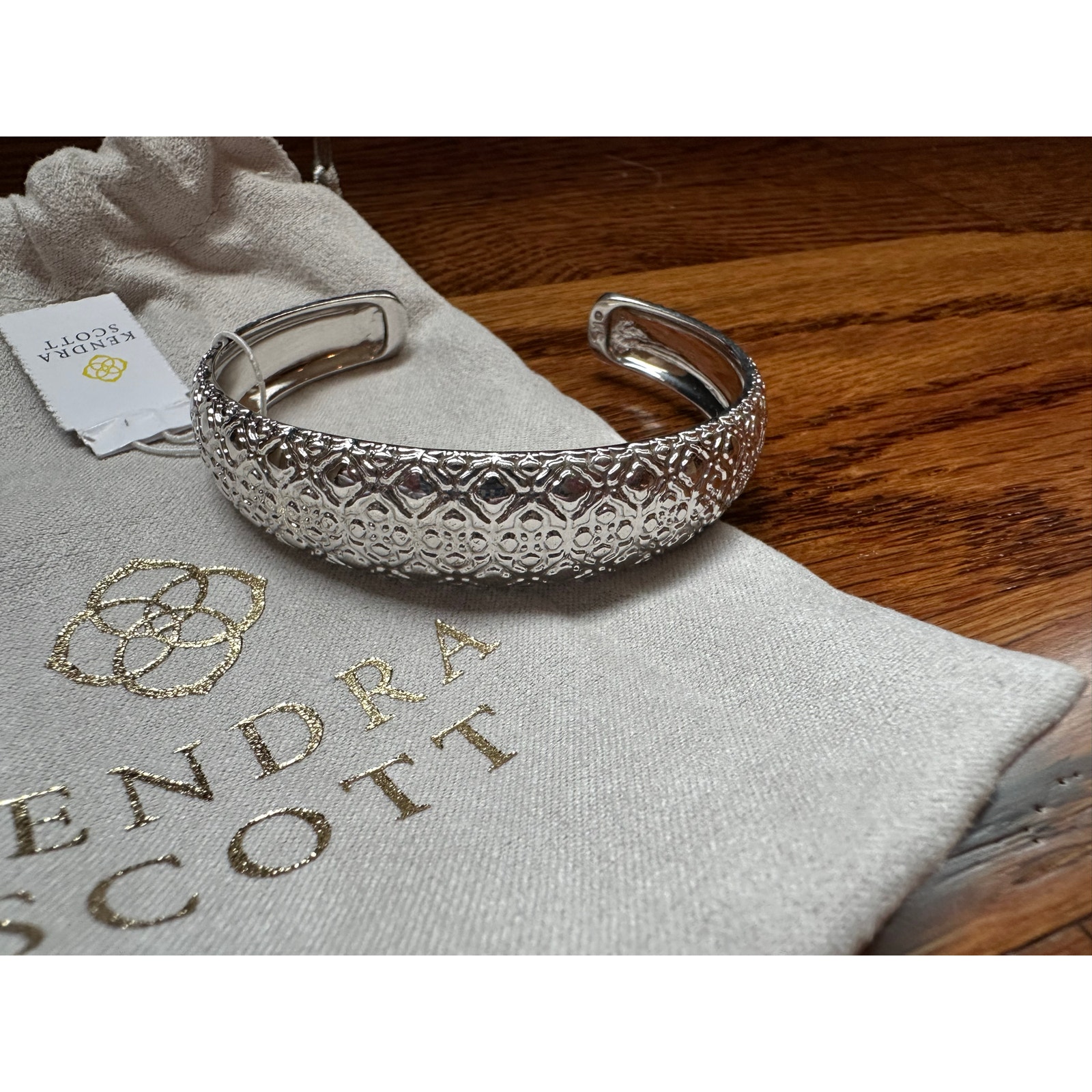 NWT KENDRA SCOTT Harper Cuff Bracelet in Silver Tone