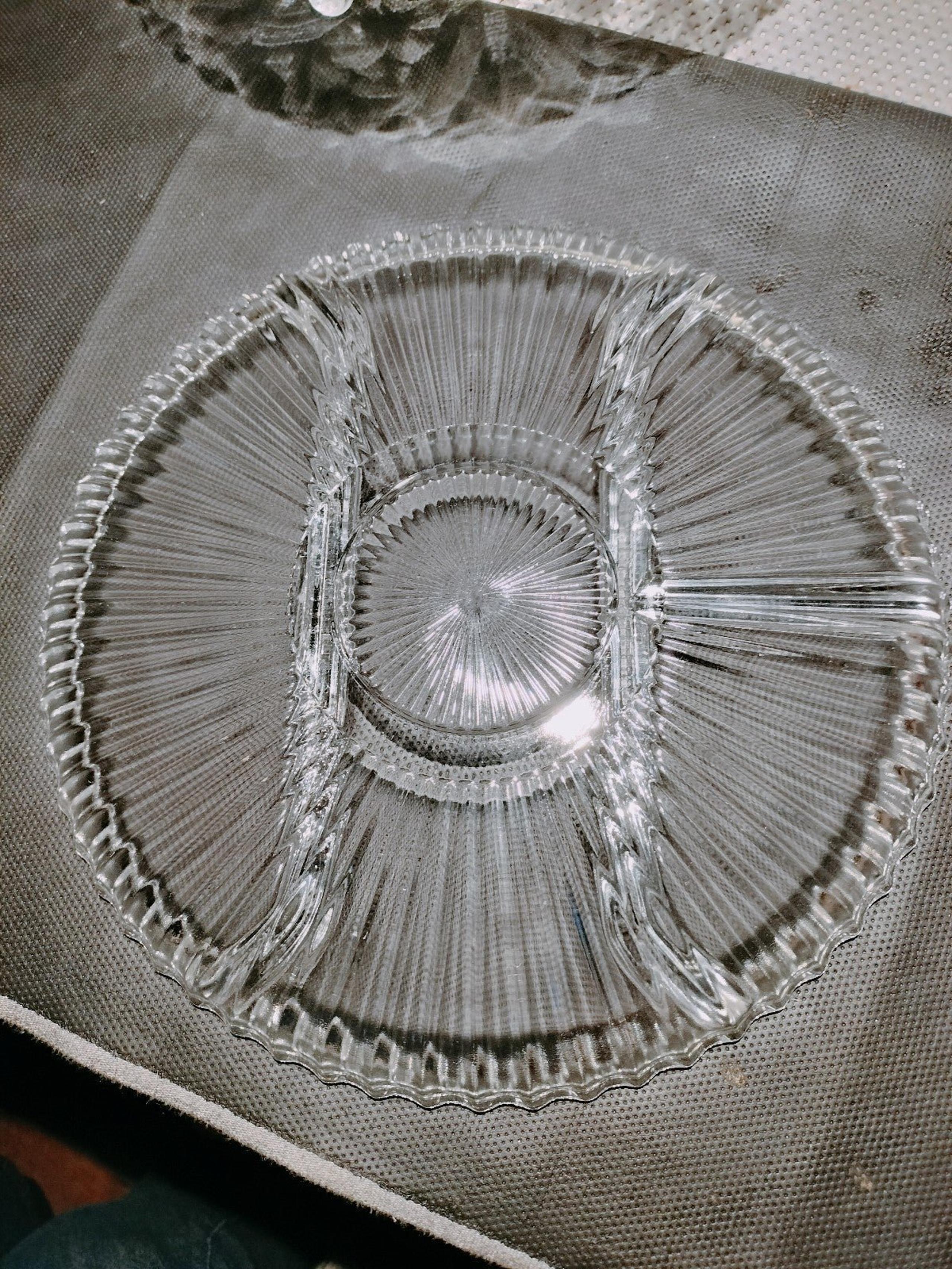 Vintage Indiana glass, 4 section serving platter