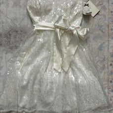 White Sequin dress