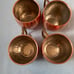 Moscow Mule Dimpled Copper Mugs: Set of 4
