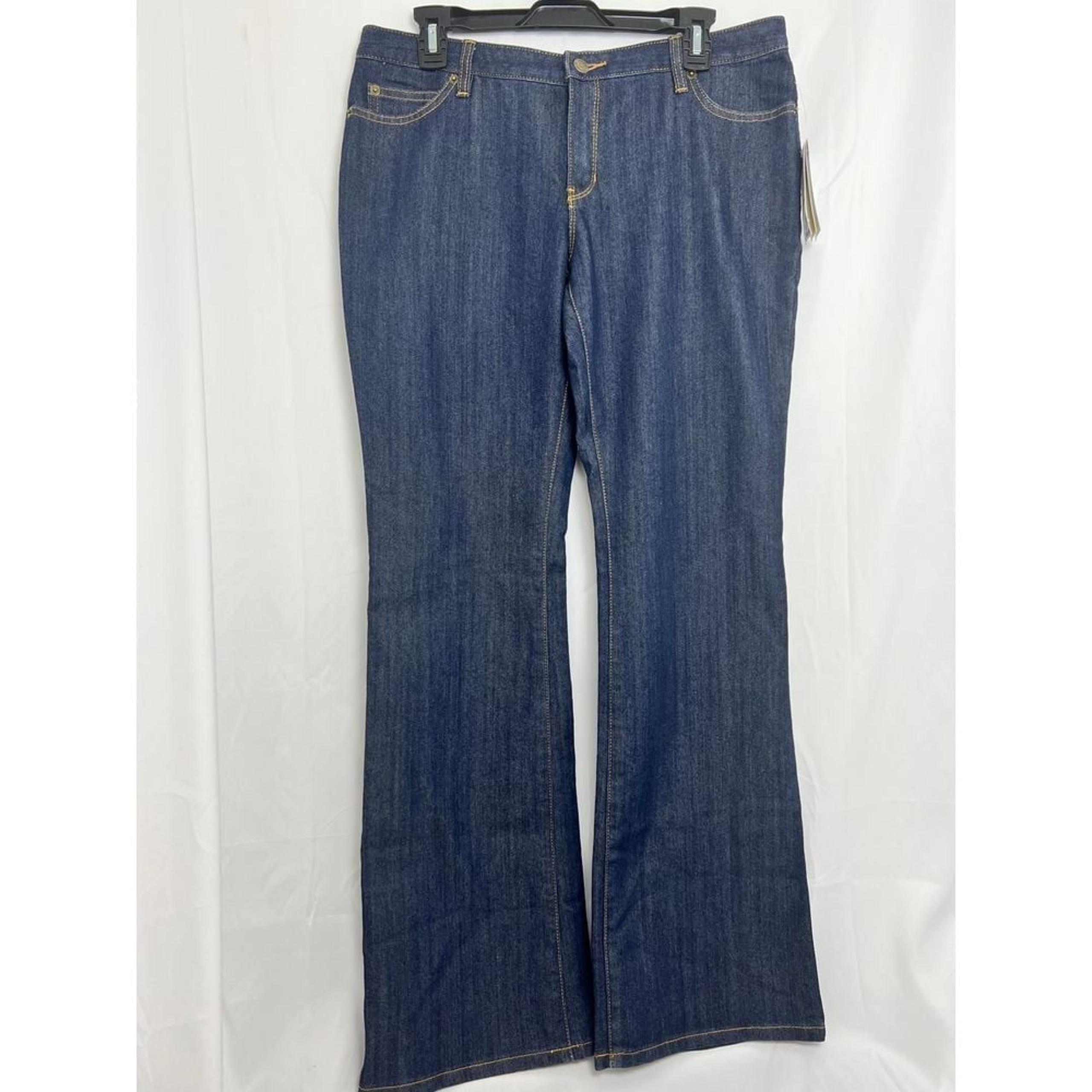 Michael Kors Gold Sausalito Boot Cut Dark Wash Women's Jeans Size 10/33 NWT