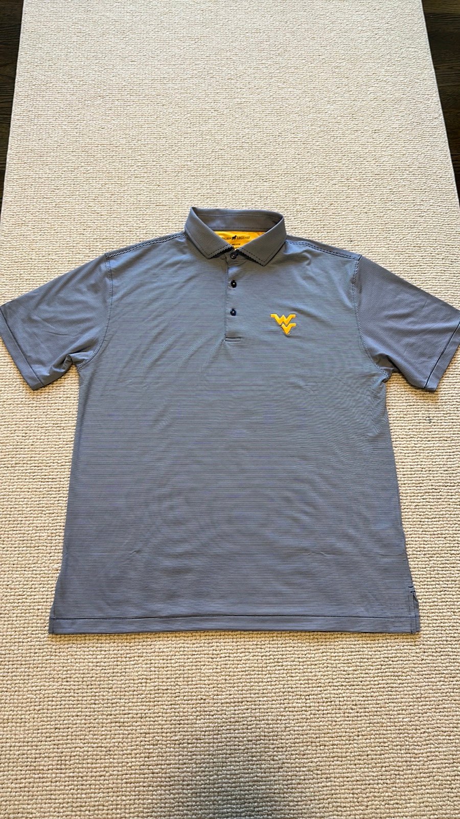 Horn legend polo West Virginia university WVU 1891 club shirt medium