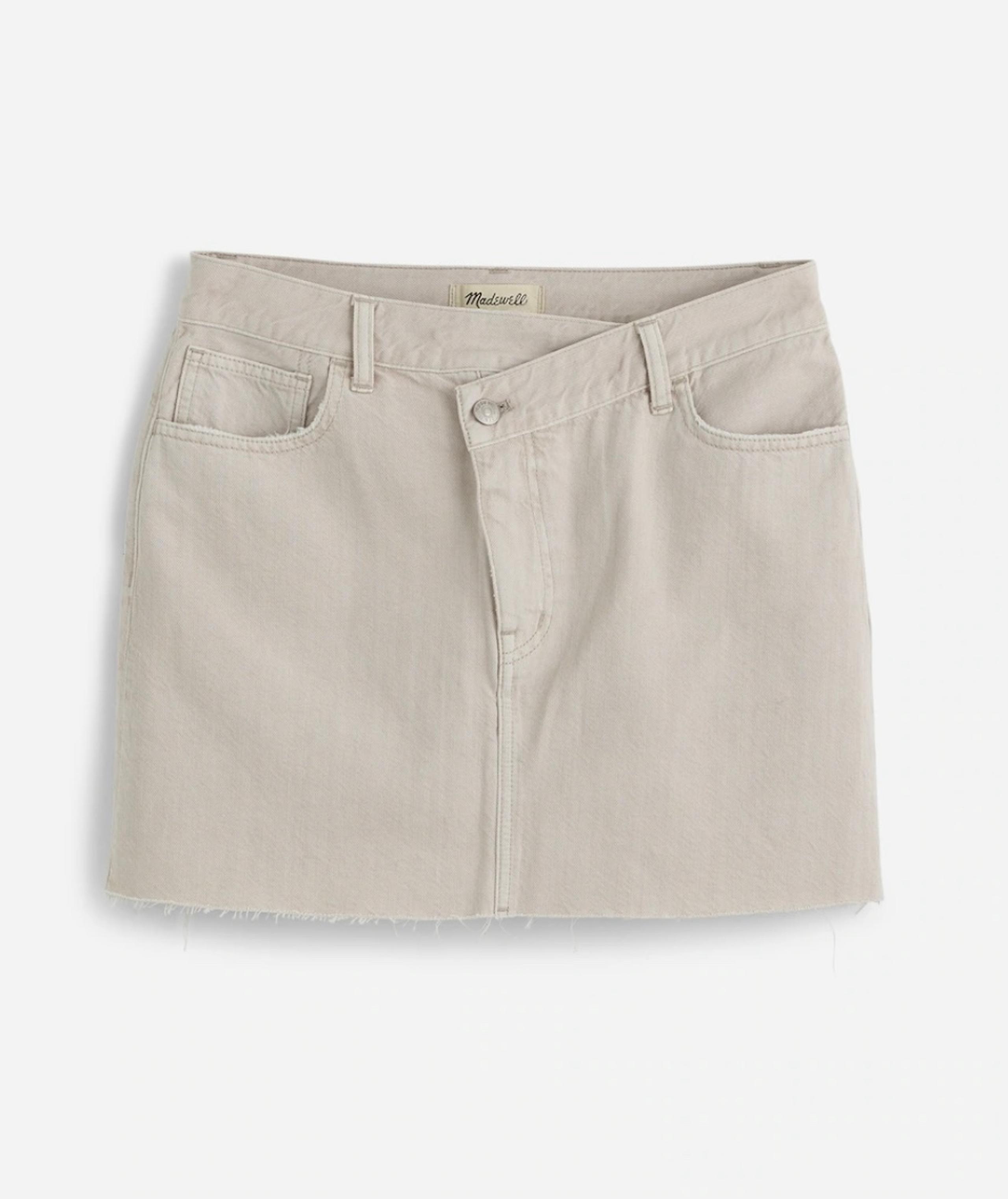 Madewell Denim Crossover-Waist Mini Skirt
