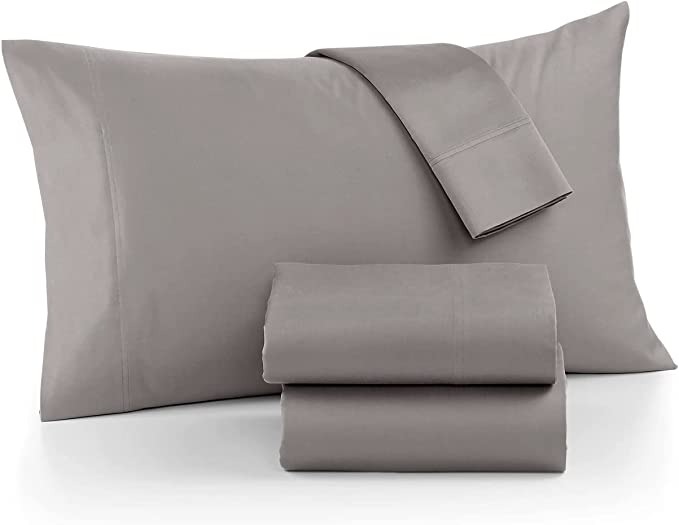 AQ Textiles Ultra Cool Sateen 700 Thread Count 4 Piece Queen Sheet Set Grey