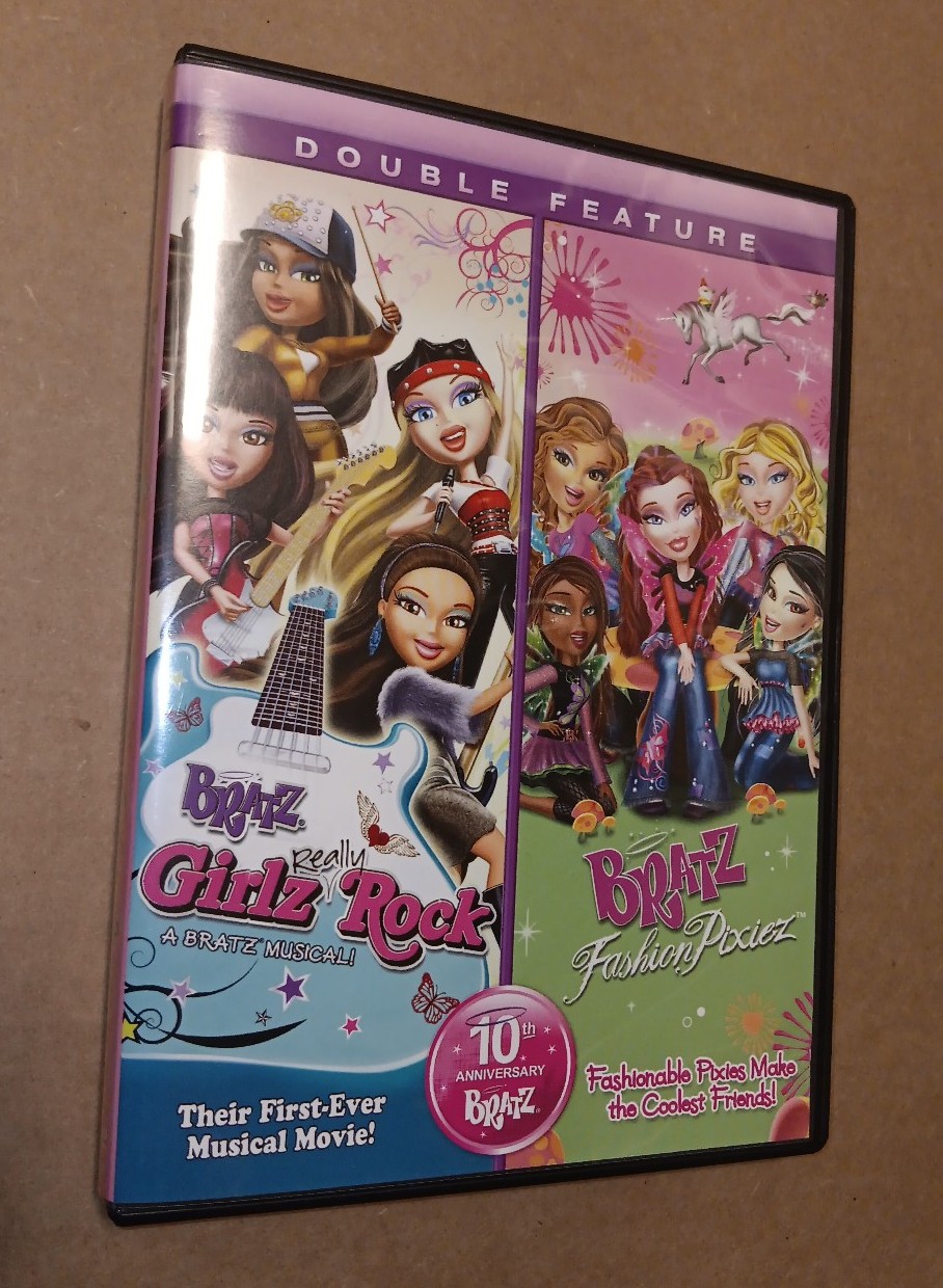 BRATZ Girlz Really Rock / Fashion Pixiez Double Sided Feature DVD OOP