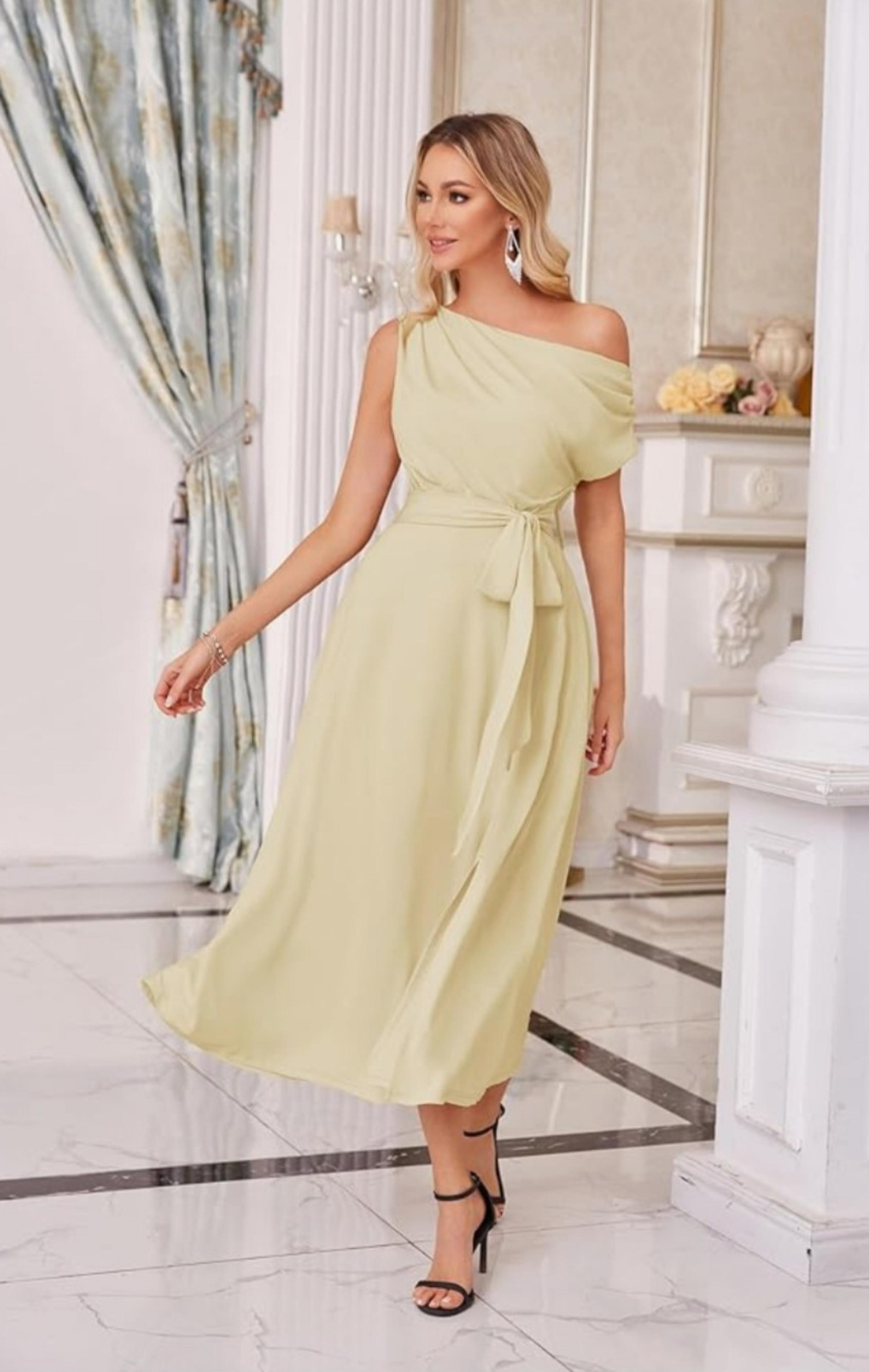 GRACE KARIN Sleeveless One Shoulder Dress