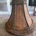 Vintage raatan wicker cottagecore lamp shade