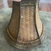 Vintage raatan wicker cottagecore lamp shade