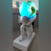World Globe Portable Touch Light With Figurine