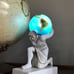 World Globe Portable Touch Light With Figurine