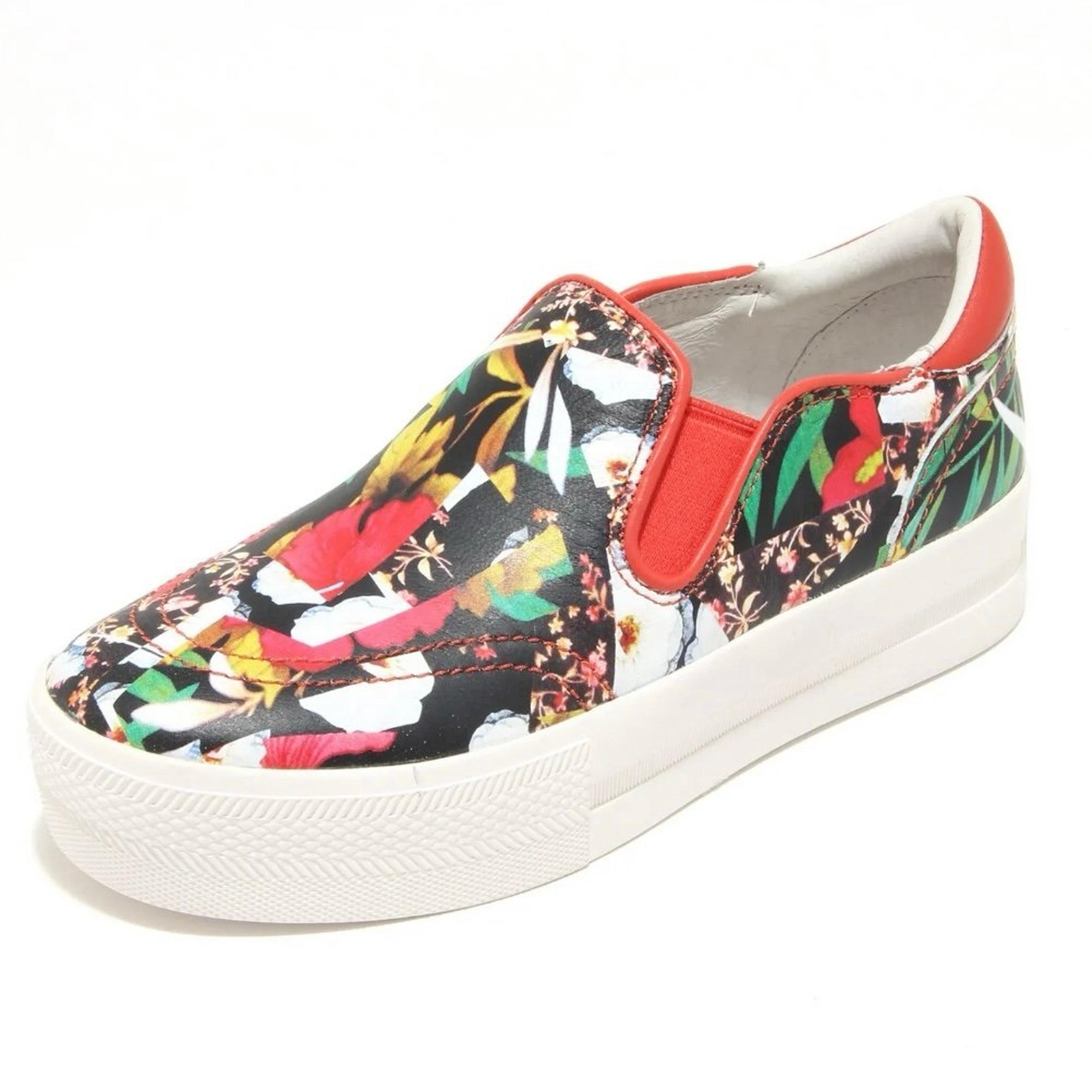 ASH Jungle Bahia Leather Slip On Sneakers Shoes EU 38 7.5 8 Platform Flatform