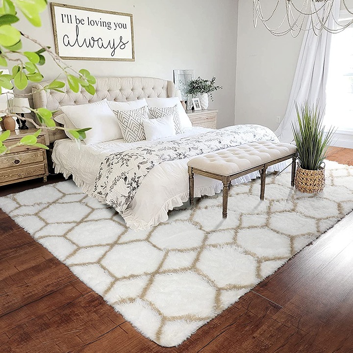 White Rugs for Living Room,6x9 Rug,Big Large Area Rugs