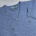 Polo by Ralph Lauren Blue Marled Lambs Wool Italian Yarn Knit Sweater Sz Medium
