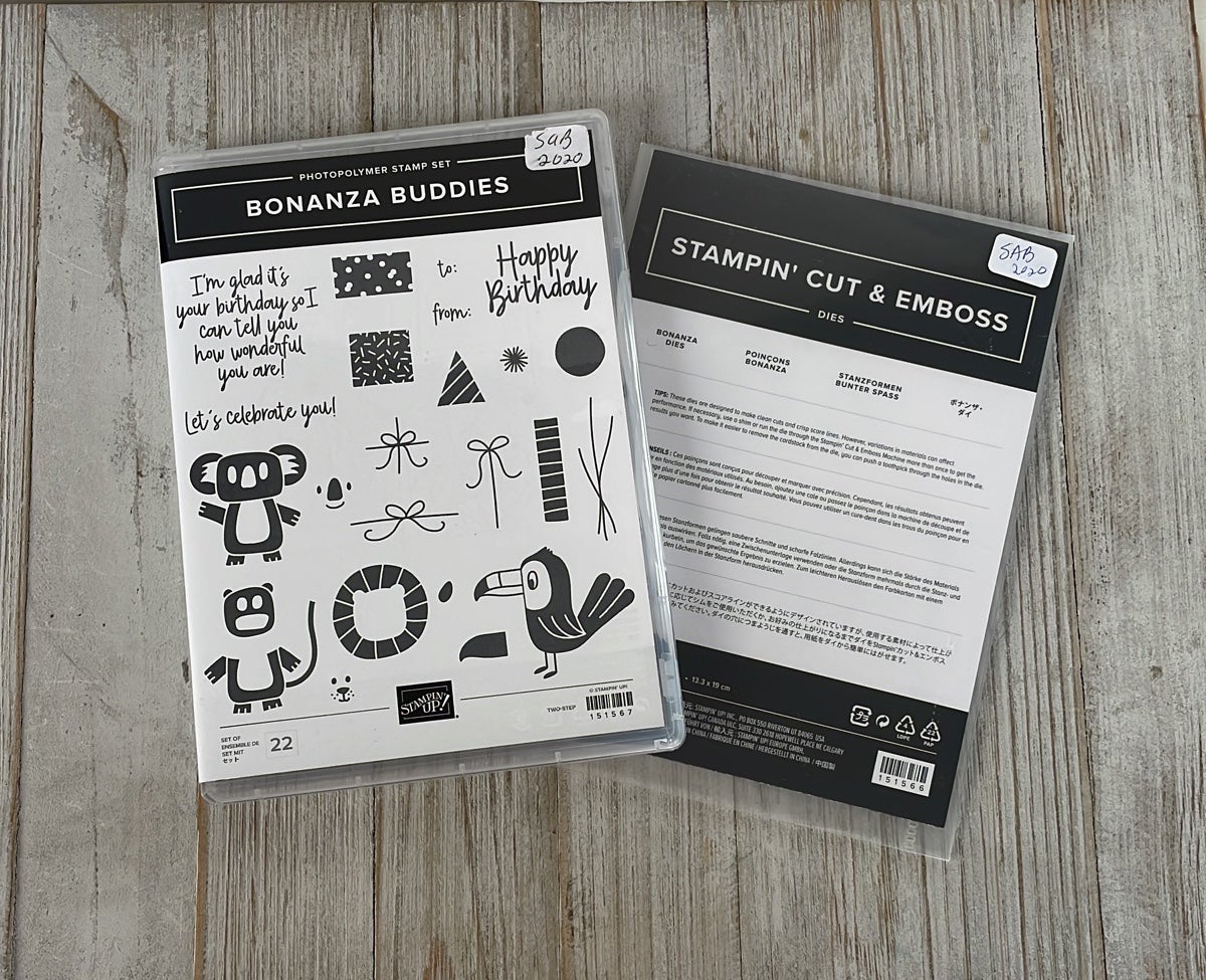 Stampin’ Up! Retired Bonanza Buddies stamps & Dies