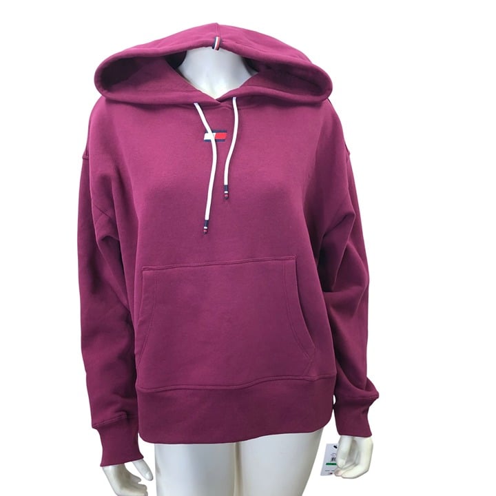 Tommy Hilfiger Womens Hoodie With Drawstring Hood & Kangaroo Pocket Size L NWT