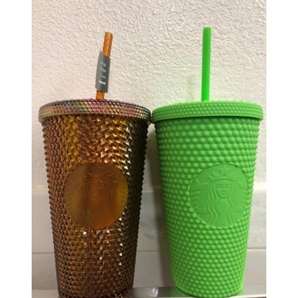 Starbucks Studded Tumbler Green Copper 16oz