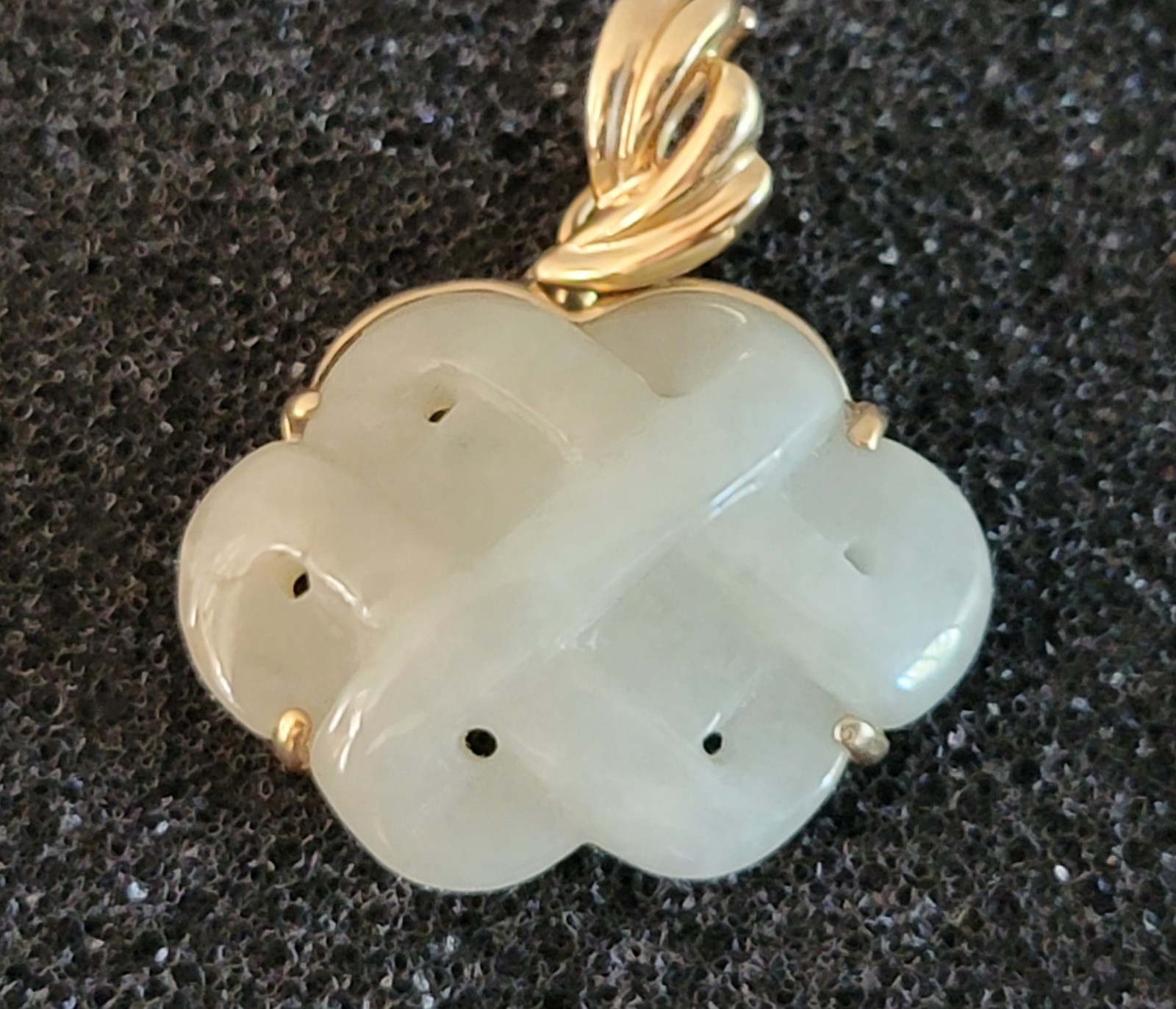 Awesome 14k gold Jade Pendant