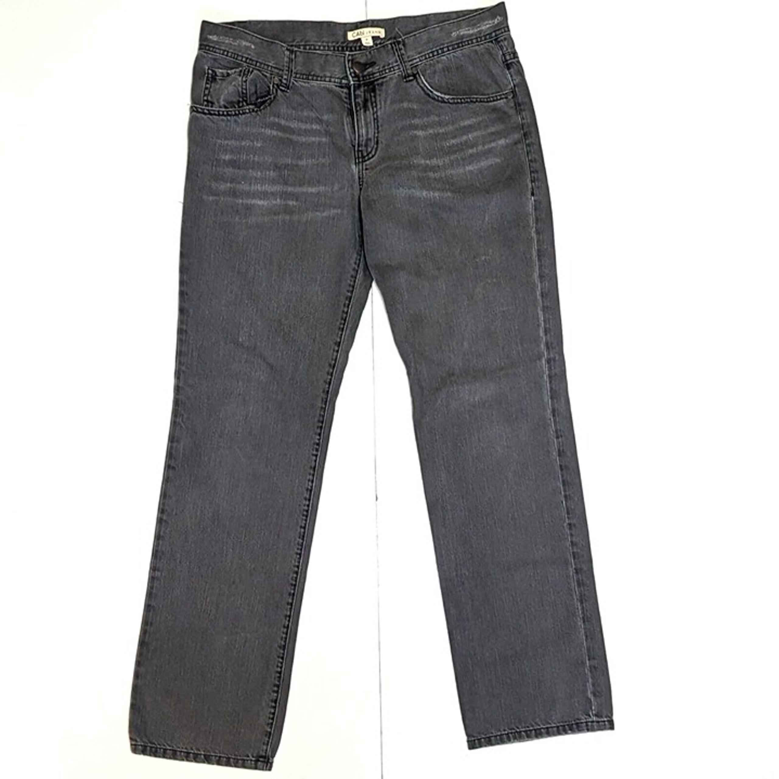 Womens CAbi Style #188 Tomboy Slouchy Distressed Jeans Gray - Size 8
