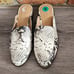 Madden Girl Women’s Classic Mattie Faux Leather SnakePrint Mule Sandals Sz 8