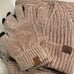 Womens Winter Knit Warm Hat Beanie+Long Scarf+Touch Screen Gloves Set Skull Caps