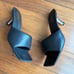 RAYE Abie Heel in Black Slip on Mules Square Toe 8